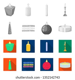 Vector illustration of relaxation and flame logo. Collection of relaxation and wax vector icon for stock.