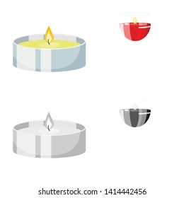 Vector illustration of relaxation and flame sign. Set of relaxation and wax vector icon for stock.