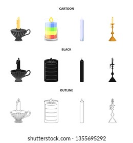 Vector illustration of relaxation and flame symbol. Collection of relaxation and wax vector icon for stock.