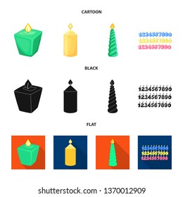 Vector illustration of relaxation and flame symbol. Collection of relaxation and wax stock symbol for web.