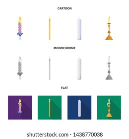Vector illustration of relaxation and flame symbol. Collection of relaxation and wax vector icon for stock.