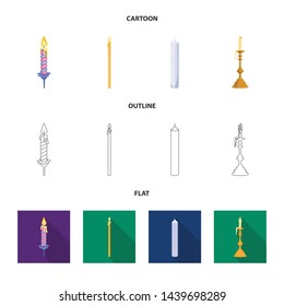 Vector illustration of relaxation and flame symbol. Set of relaxation and wax vector icon for stock.