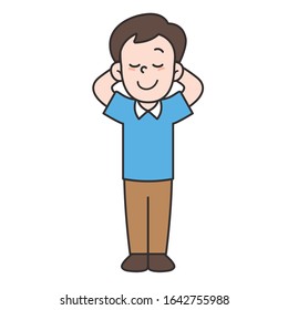 vector illustration of a relaxed man 