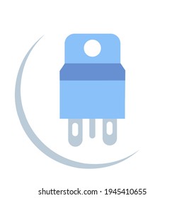 vector illustration of relay.  for electronic equipment, electronic components.  flat minimalist modern design eps 10.