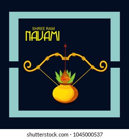 Vector illustration of a Religious Background for Shree Ram Navami.