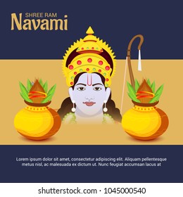 Vector illustration of a Religious Background for Shree Ram Navami.