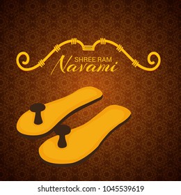 Vector illustration of a Religious Background for Shree Ram Navami.
