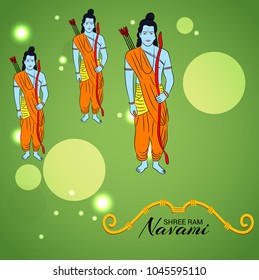 Vector illustration of a Religious Background for Shree Ram Navami.