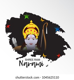 Vector illustration of a Religious Background for Shree Ram Navami.

