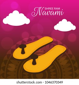 Vector illustration of a Religious Background for Shree Ram Navami.