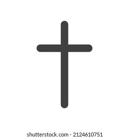 Ilustración vectorial de una cruz religiosa sobre un fondo blanco. Cruz cristiana. Cruz de Cristo.
