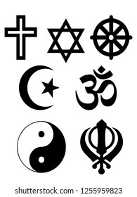 Vector illustration religious symbols