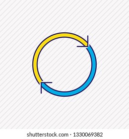 Vector illustration of reload icon colored line. Beautiful web element also can be used as refresh icon element.