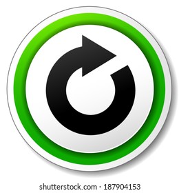 Vector illustration of reload icon on white background