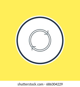 Vector Illustration Of Reload Outline. Beautiful Internet Element Also Can Be Used As Refresh Element.