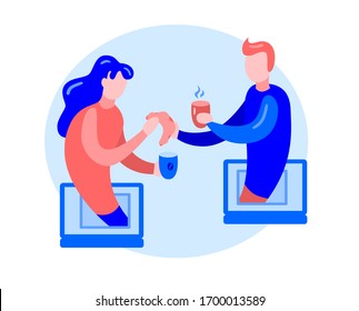 Vector illustration of remote communication