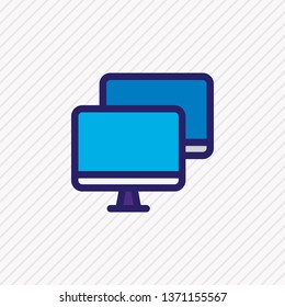 Vector illustration of remote connection icon colored line. Beautiful internet element also can be used as computer icon element.