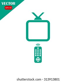 Vector illustration remote tv