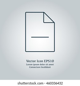 Vector illustration of remove file icon