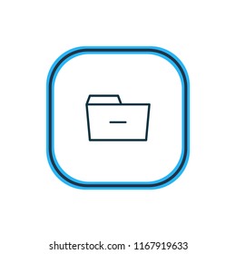 Vector illustration of remove icon line. Beautiful folder element also can be used as minus  icon element.