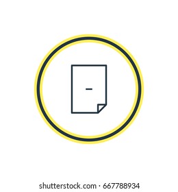 Vector Illustration Of Remove Outline. Beautiful File Element Also Can Be Used As Munus  Element.