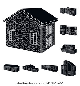 Vector illustration of renovation and infrastructure logo. Collection of renovation and home stock symbol for web.