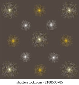 
vector illustration of repeating white, yellow flowers
