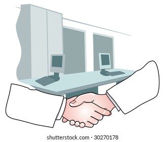 Vector illustration representing close rounds in the office