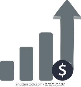 Vektorgrafik, die Inflation, Finanzwachstum und steigende Preise darstellt