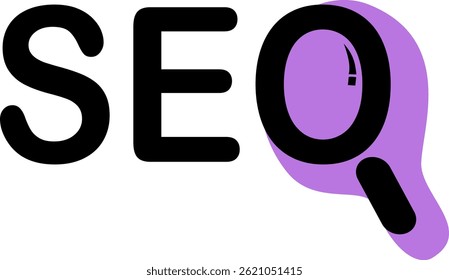 Ilustração vetorial representando conceitos de SEO (Search Engine Otimization). Ideal para marketing digital, otimização de sites, estratégia de conteúdo, publicidade on-line e temas de análise de dados.