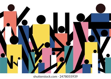 Vector illustration representing vibrant community and movement