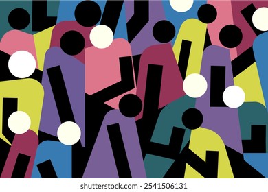 Vector illustration representing vibrant community and integration