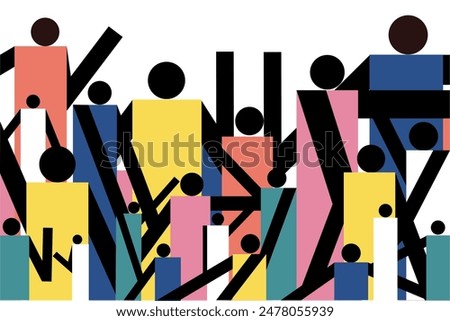 Vector illustration representing vibrant community and movement