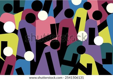 Vector illustration representing vibrant community and integration