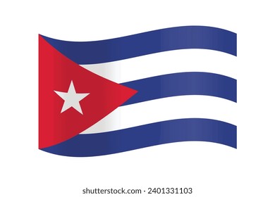 Vector illustration of republic of cuba flag, republic of cuba, country flag, flag cuba, flags, banner,
