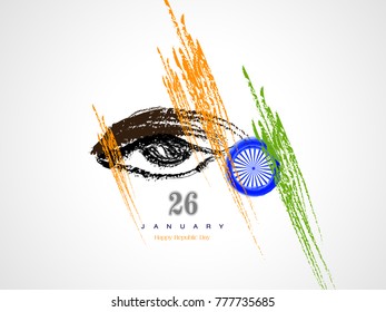 vector illustration of republic day. 26 january background.
