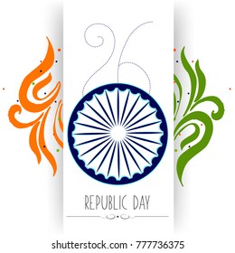 vector illustration of republic day. 26 january background.