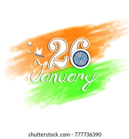 vector illustration of republic day. 26 january background.