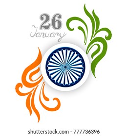 vector illustration of republic day. 26 january background.