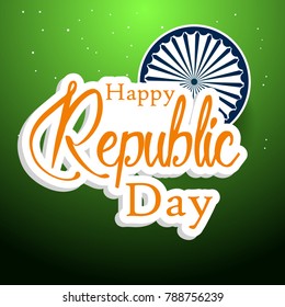 vector illustration of republic day. 26 january background.