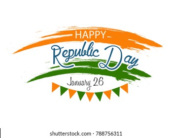 vector illustration of republic day. 26 january background.