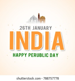 vector illustration of republic day. 26 january background.