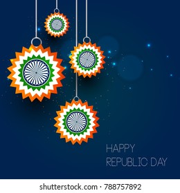 Vektorillustration Illustration des Republic Day. 26. Januar Hintergrund.