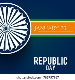 vector illustration of republic day. 26 january background.