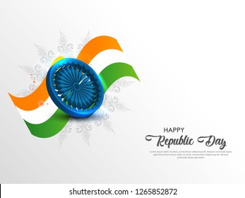 vector illustration of republic day celebration. 26 January
