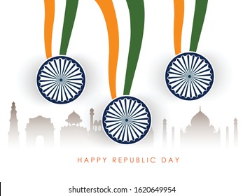 vector illustration of republic day celebration. 26 January
