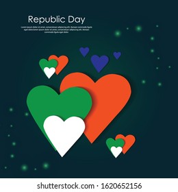 vector illustration of republic day celebration. 26 January