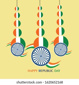 vector illustration of republic day celebration. 26 January