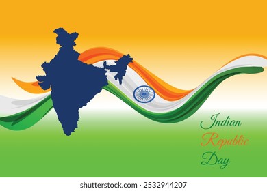 Vector Illustration of Republic Day Celebration of India concept, Mnemonic, Symbol.