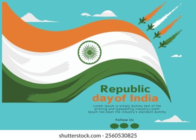 Vector Illustration of Republic Day Celebration of India concept, Mnemonic, Symbol. poster